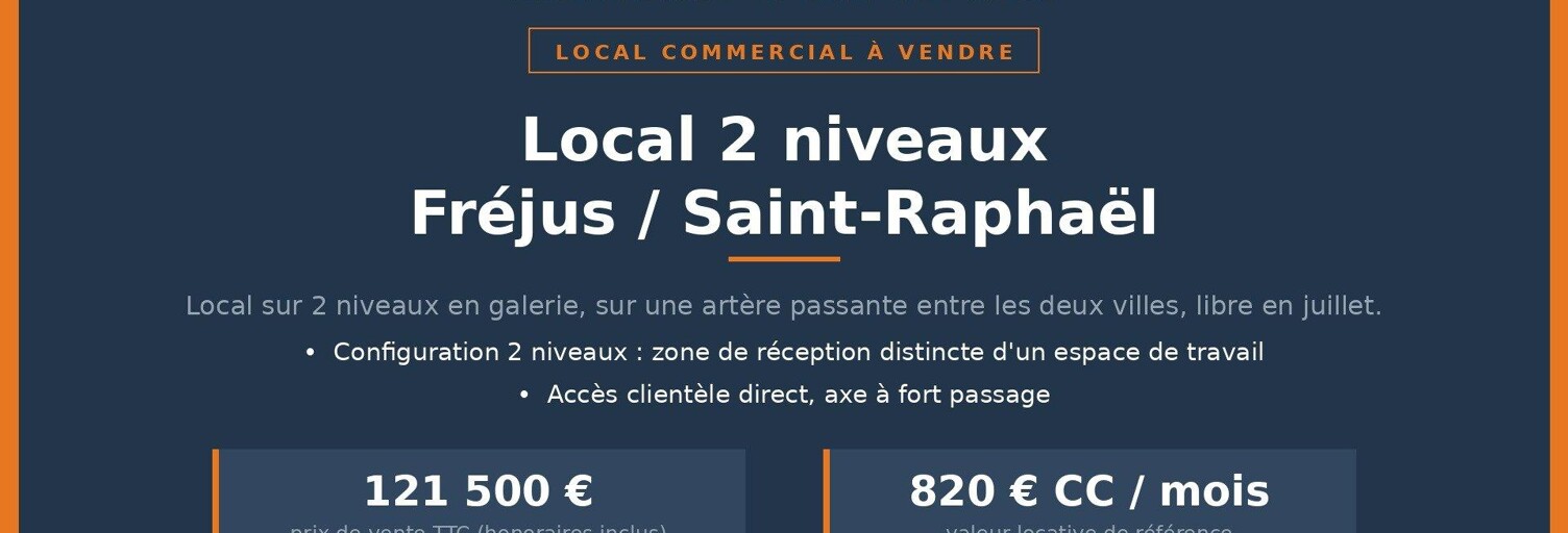 Commerce 1 Pièce  m² à vendre à Fréjus (83600)