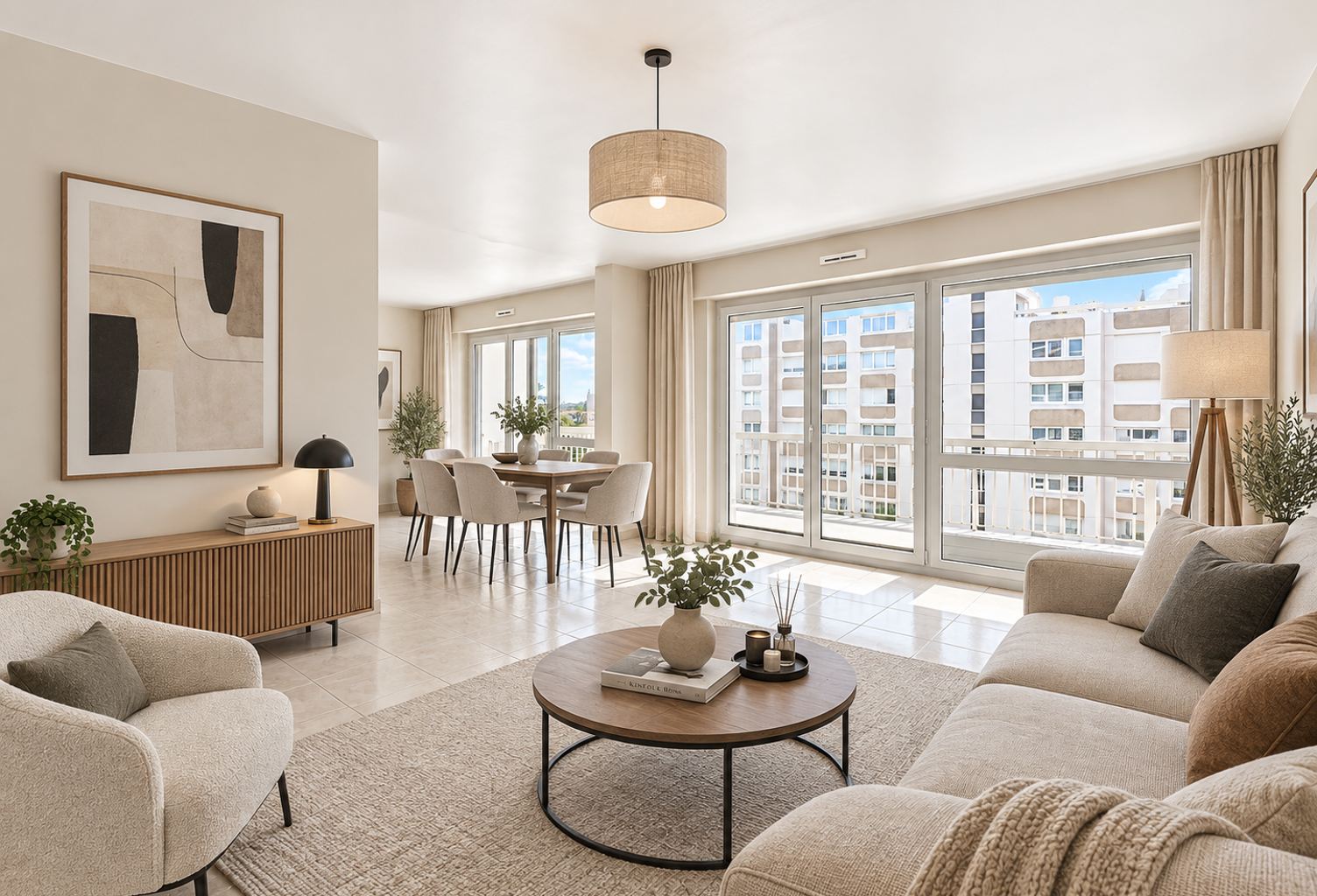 Tassin — résidence avec piscine, T4 au 8ᵉ étage, balcon et vue dégagée — photo 1