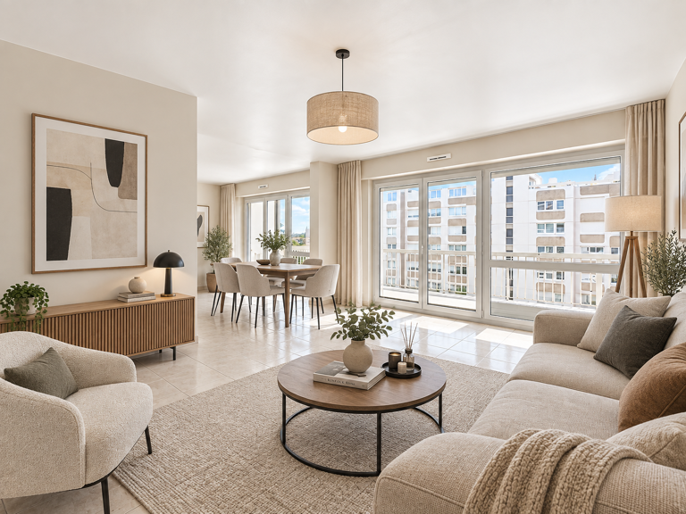 Tassin — résidence avec piscine, T4 au 8ᵉ étage, balcon et vue dégagée — photo 1