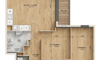 Appartement 3 Pièces 67 m² à louer à Villeneuve-la-Garenne (92390)