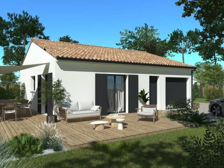 Projet de construction d'une maison 60m²+ garage avec terrain à MEDIS (17) — photo 1