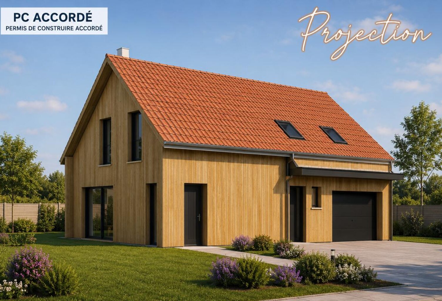Projet construction maison neuve bardage bois - 120m² — photo 1