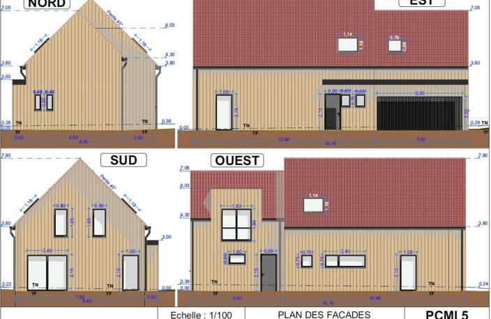 Projet construction maison neuve bardage bois - 120m² — photo 5