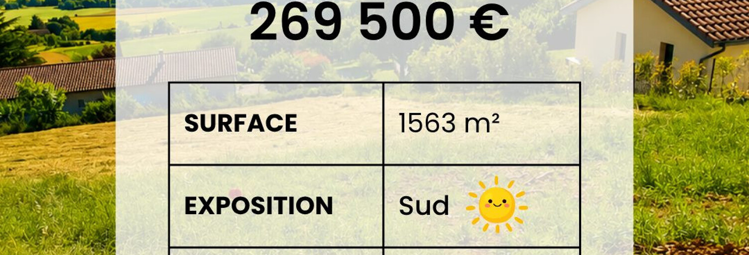 Terrain  1563 m² à vendre à Les Côtes-d'Arey (38138)