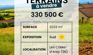 Terrain  2033 m² à vendre à Les Côtes-d'Arey (38138)