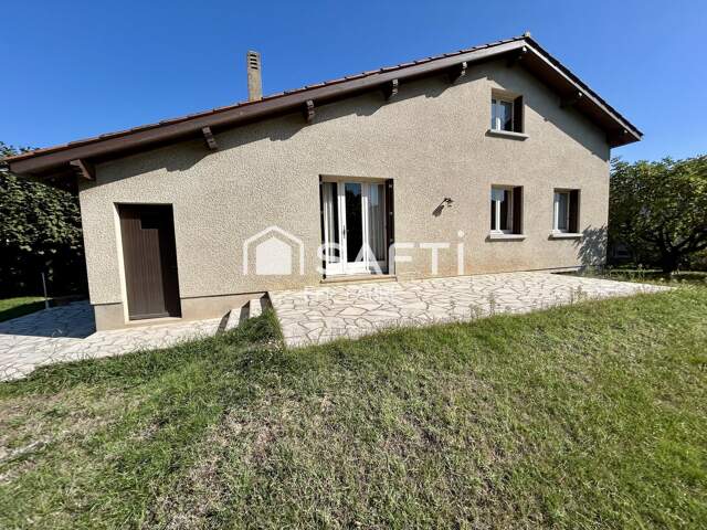 Maison salon salle manger 3 chambres, mezzanine, sous-sol complet, jardin, terrasse, garage — photo du bien