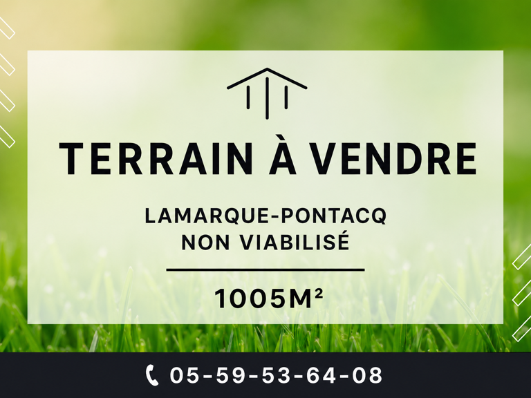 TERRAIN PLAT DE 1005M2 — photo 1