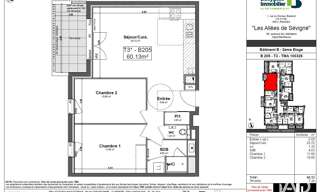 Appartement 3 Pièces 60 m² à vendre à Saint-Berthevin (53940)