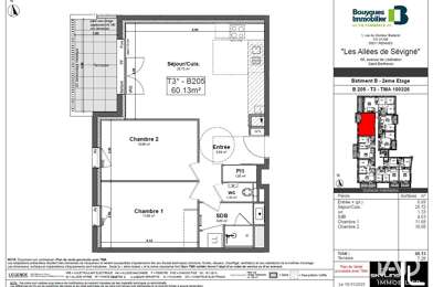 Appartement 3 pièces 239900 €