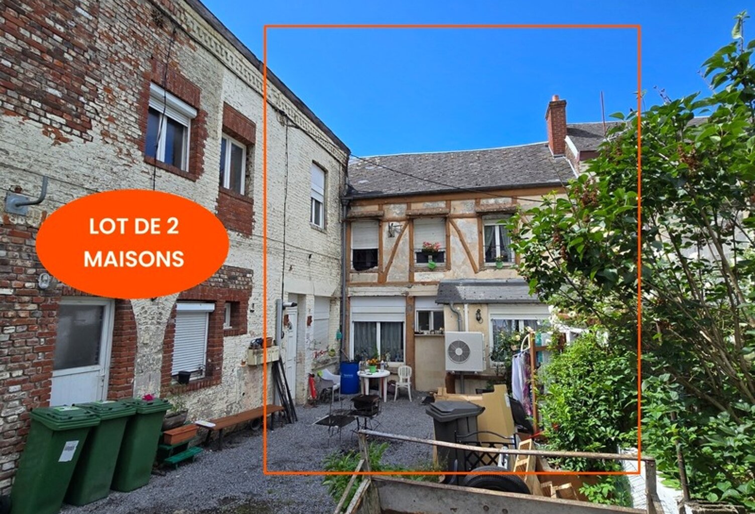 FOURMIES (59) -   Vente lot de 2 maisons (une libre 61 m² et une louée 87 m²) — photo 1