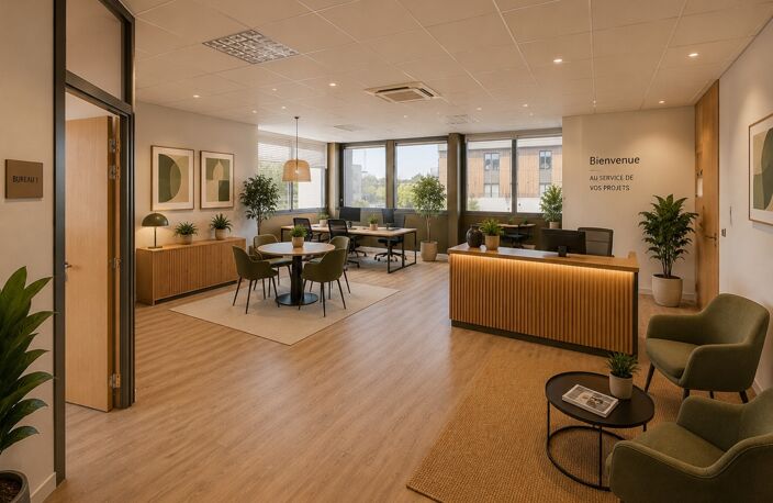 Plateau de bureaux à vendre SAINTE FOY LES LYON (69), bureaux d'une surface de 190 m² (partie privative) et 20 m² de parties communes. Possibilité d'acheter en sus 7 places de stationnement — photo 2