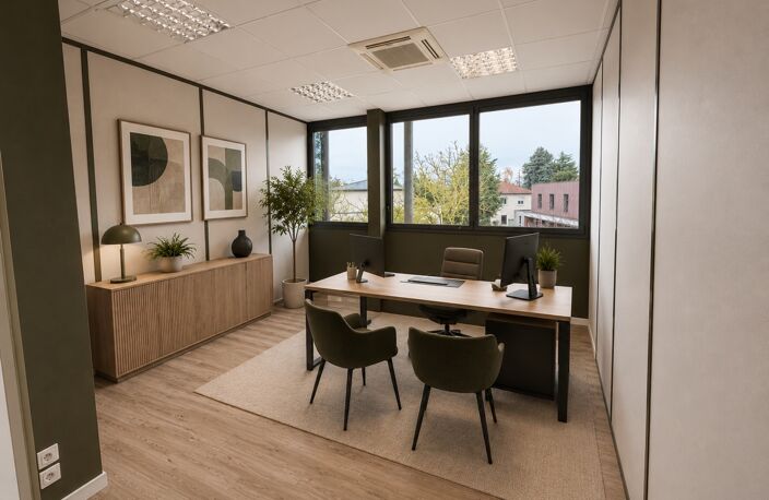 Plateau de bureaux à vendre SAINTE FOY LES LYON (69), bureaux d'une surface de 190 m² (partie privative) et 20 m² de parties communes. Possibilité d'acheter en sus 7 places de stationnement — photo 3