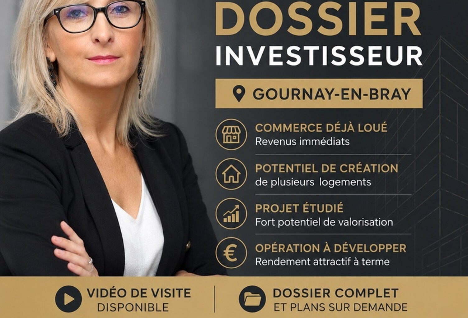 Immeuble de rapport à vendre à Gournay-en-Bray – Commerce loué et potentiel de création de 3 logements — photo 1
