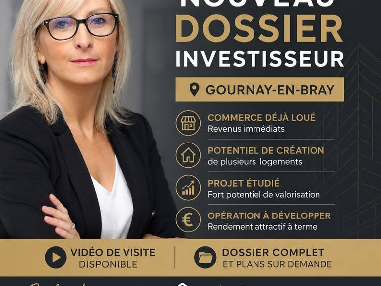 Immeuble de rapport à vendre à Gournay-en-Bray – Commerce loué et potentiel de création de 3 logements — photo 1