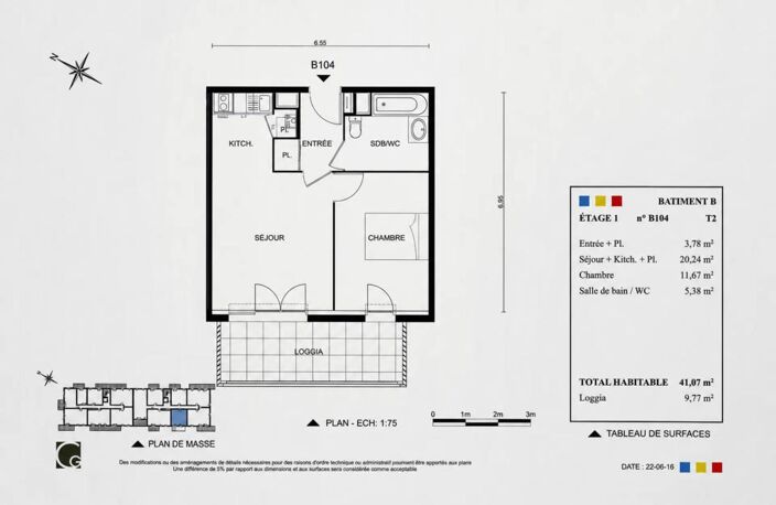 Appartement 2 pièces de 41 m² à Tournefeuille — photo 3