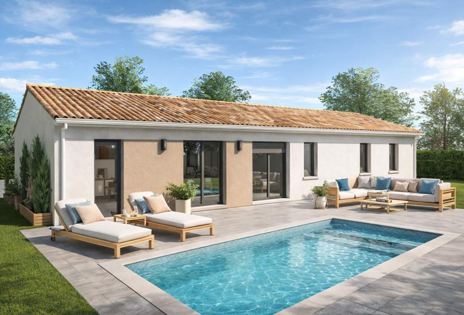 Projet de construction d'une maison 100 m² avec terrain à HOURTIN (33) — photo 1