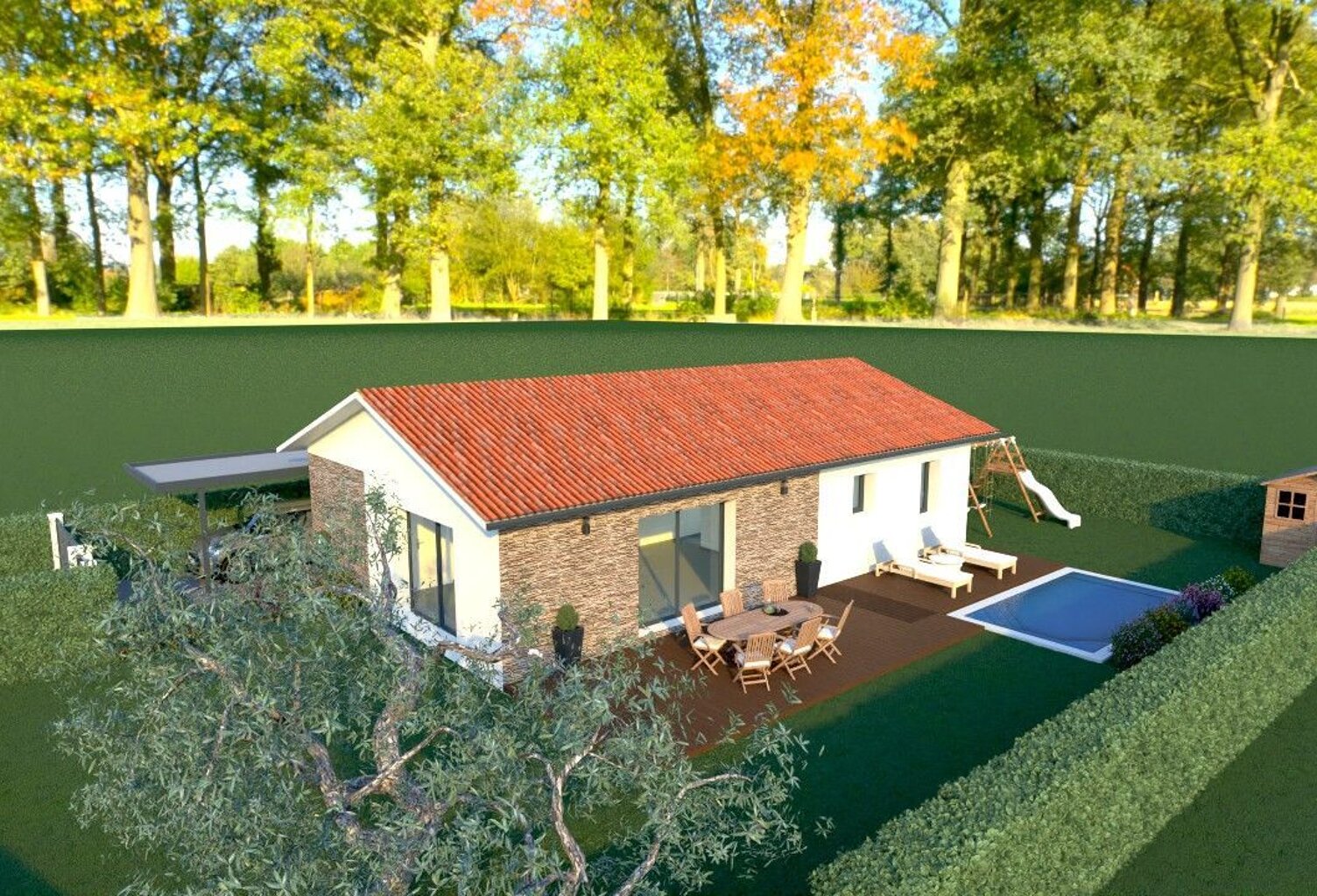 Projet de construction d'une maison 90 m² avec terrain à DAX (40) — photo 1