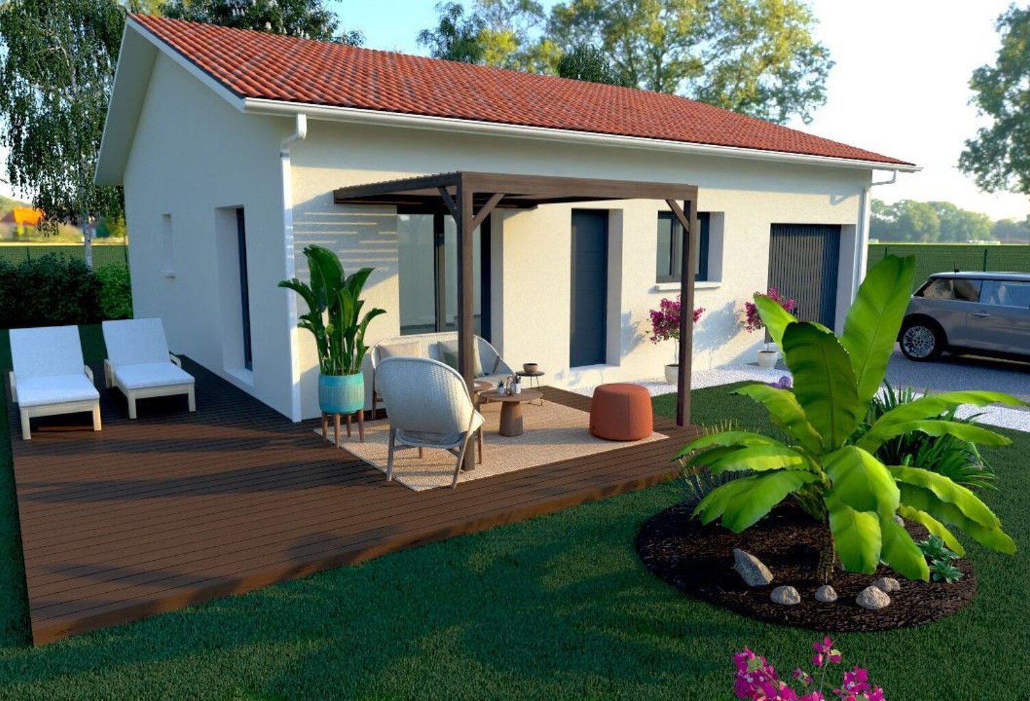 Projet de construction d'une maison 80 m² avec terrain à SORBETS (40) — photo 1