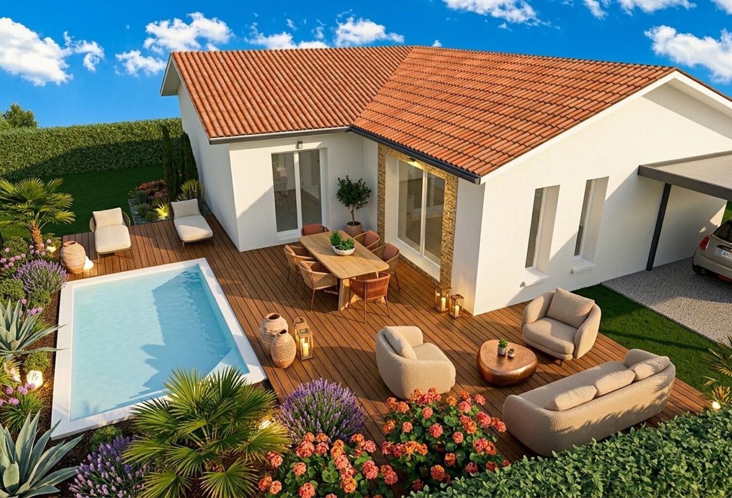 Projet de construction d'une maison 95 m² avec terrain à SAINT-JEAN-DE-MARSACQ (40) — photo 1