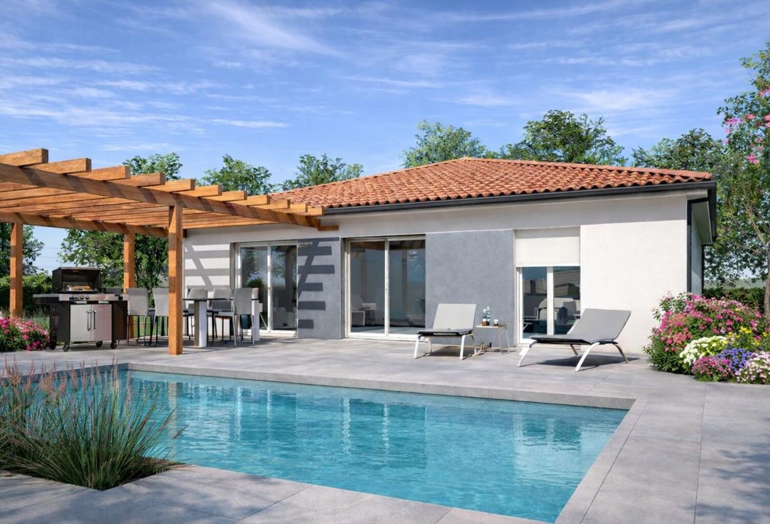 Projet de construction d'une maison 90 m² avec terrain à SAINT-GEOURS-DE-MAREMNE (40) — photo 1