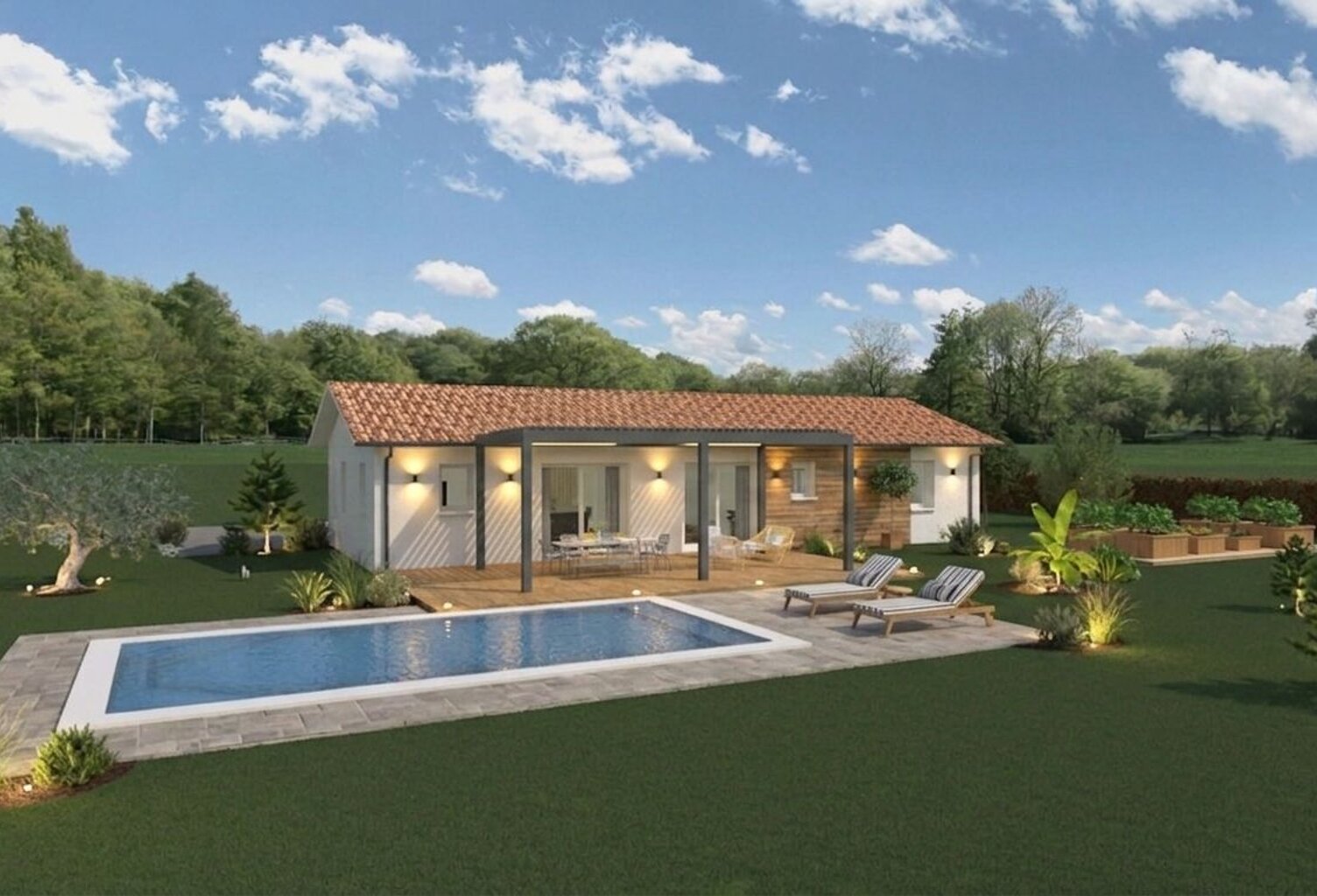 Projet de construction d'une maison 100 m² avec terrain à SAINT-JEAN-DE-MARSACQ (40) — photo 1