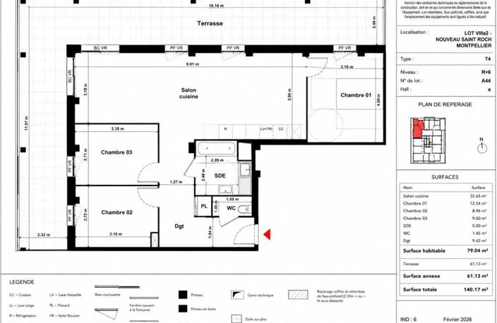 Appartement Type 4 Neuf avec spacieuse terrasse de 62 m2 exposée SUD-EST ET PLACE DE PARKING PRIVATIVE EN SOUS-SOL SÉCURISÉ À Vendre dans résidence neuve en VEFA — photo 4