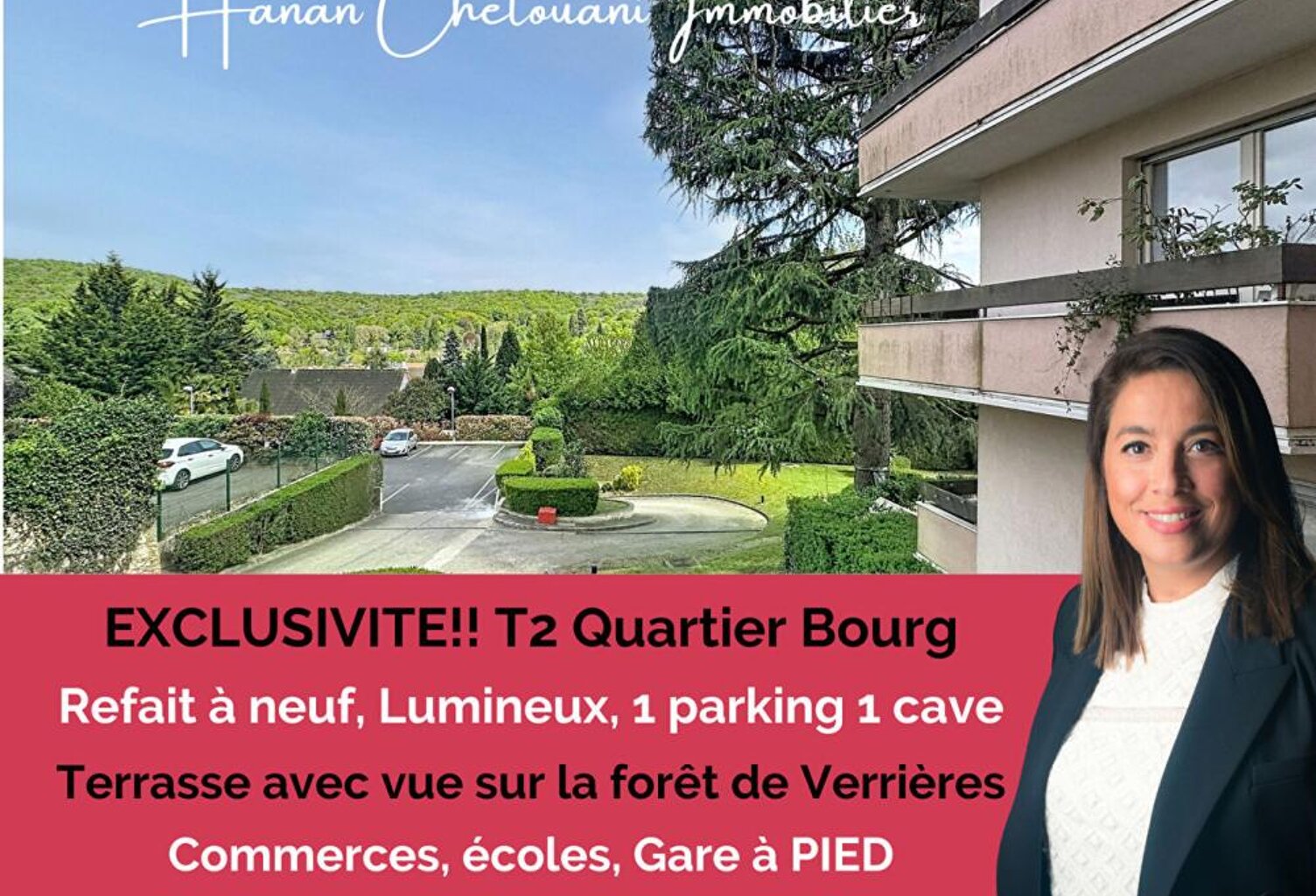 T2 AVEC TERRASSE, PARKING ET VUE FORÊT  AUCUN VIS-À-VIS — photo 1
