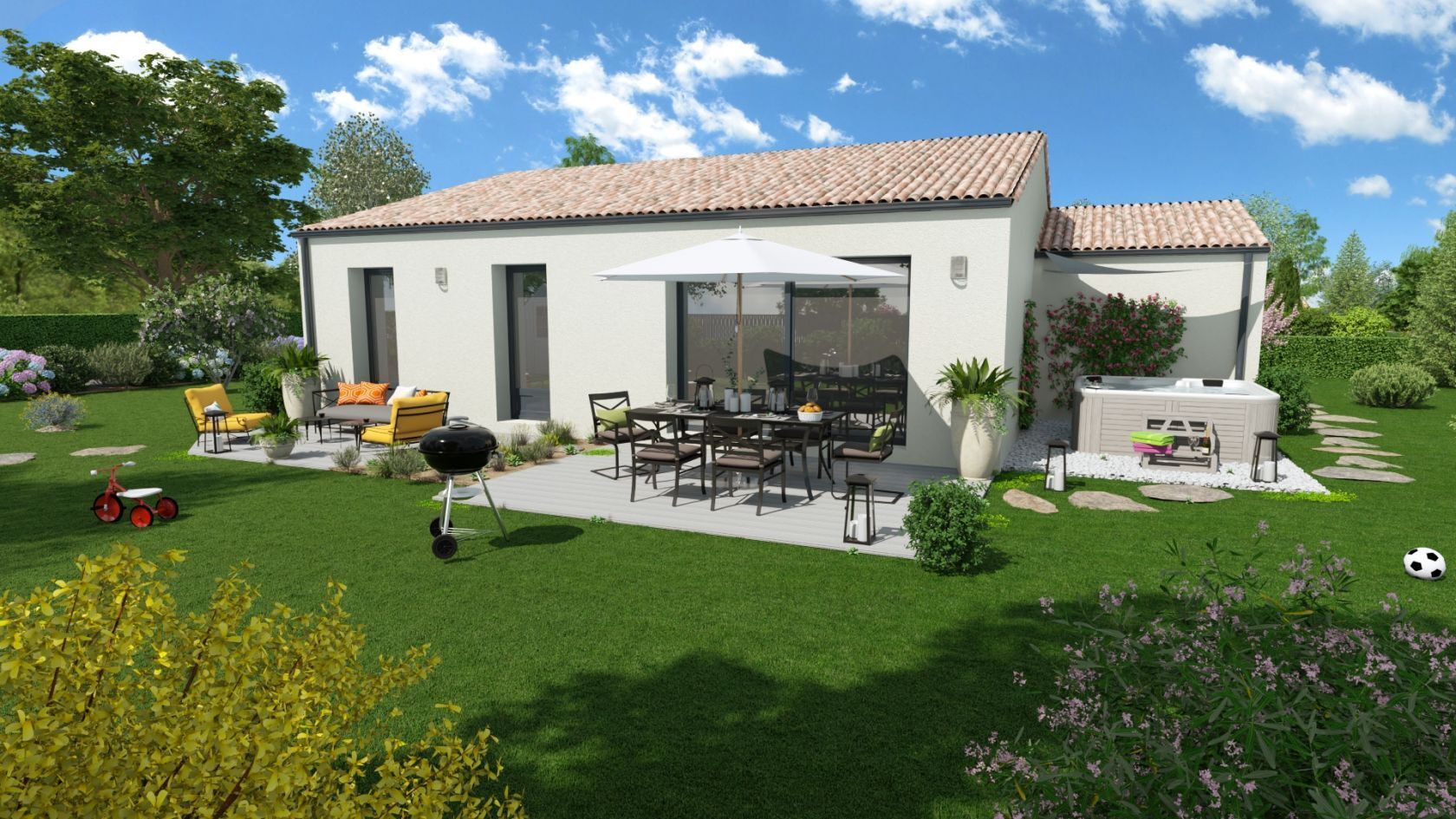 Projet de construction d'une maison 89.33 m² avec terrain à MONTCEL (63)