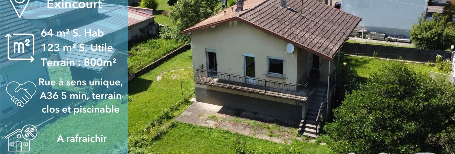 Maison 4 Pièces 64 m² à vendre à Exincourt (25400)