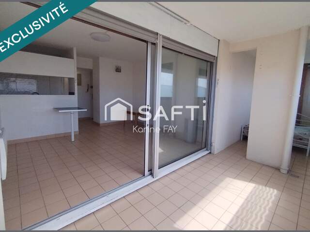 38 m² de lumière en bord de mer  Studio + vaste loggia, rare à Canet Sud — photo du bien