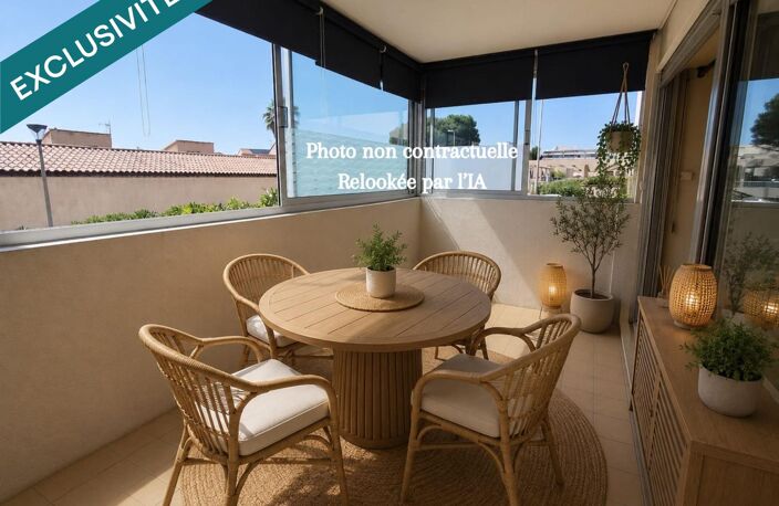 38 m² de lumière en bord de mer  Studio + vaste loggia, rare à Canet Sud — photo 4