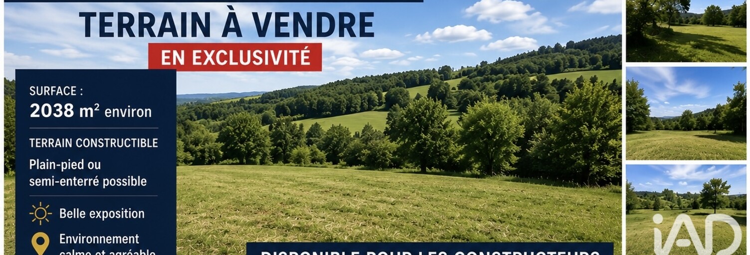 Terrain  2038 m² à vendre à Saint-Bonnet-la-Rivière (19130)
