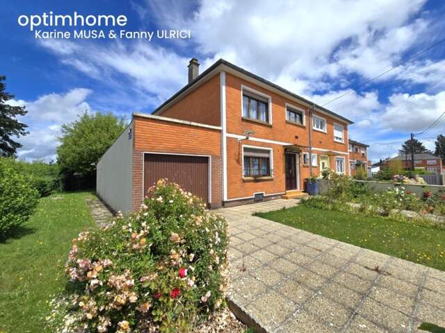 HIRSON (02) -   Vente maison semi-individuelle, avec 3 chambres  ️ ️ ️, garage   et jardin ☘️ — photo du bien