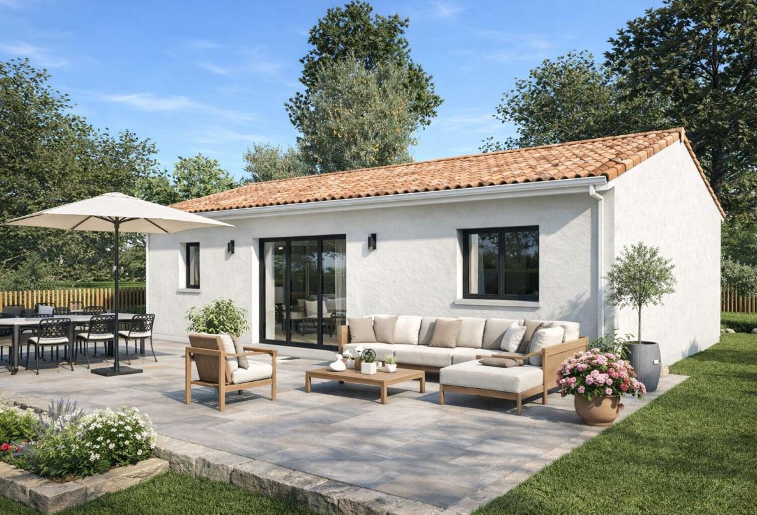 Projet de construction d'une maison 70 m² avec terrain à CASTELJALOUX (47) — photo 1