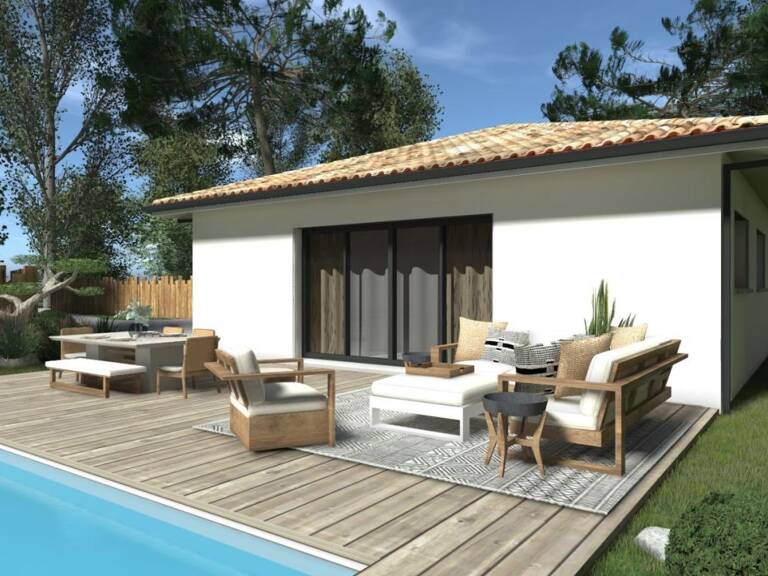 Projet de construction d'une maison de 60 m² avec terrain à BISCARROSSE (40) — photo 1