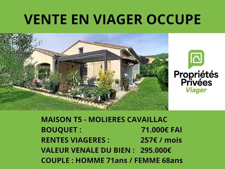 VIAGER OCCUPÉ  MAISON 110 m² SUR 1 400 m² DE TERRAIN - MOLIÈRES-CAVAILLAC (GARD) — photo 1