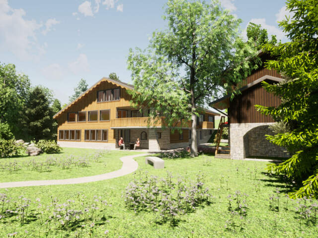 74800 - ARACHES-LA-FRASSE  -  Chalet de 577 m2 sur parcelle d'environ 14 ares  - A SAISIR DE SUITE !!!!!! — photo du bien