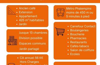 Immeuble 425 m²  Projet locatif / colocation  Tourcoing — photo du bien
