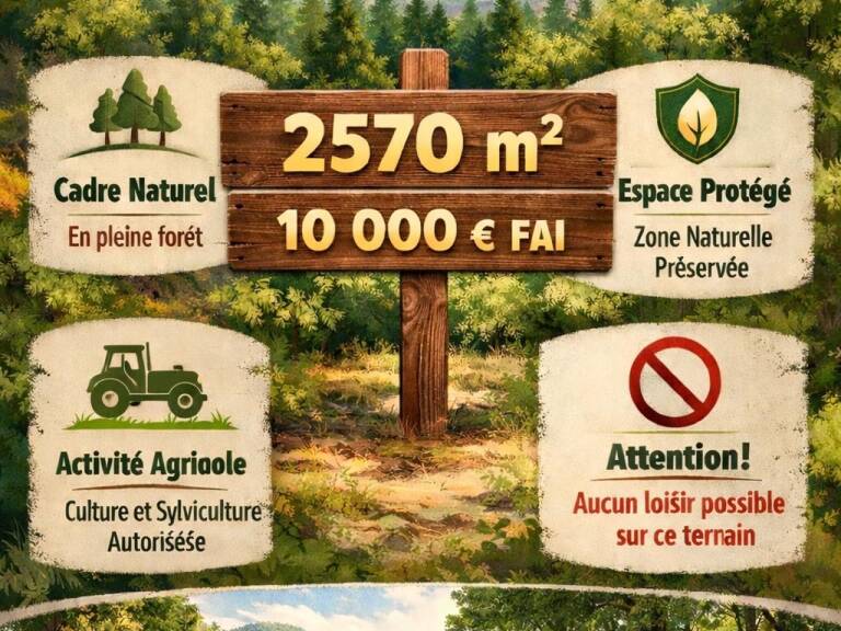 BEAU TERRAIN AGRICOLE 2570M2 NON CONSTRUCTIBLE — photo 1
