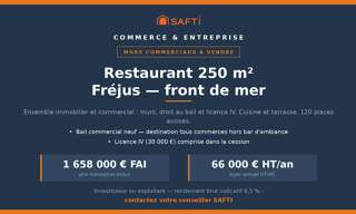 Commerce 2 Pièces 250 m² à vendre à Fréjus (83600)