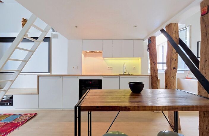 PETIT LOFT ATYPIQUE 3M50 SOUS PLAFOND À 2 PAS DE BASTILLE — photo 5