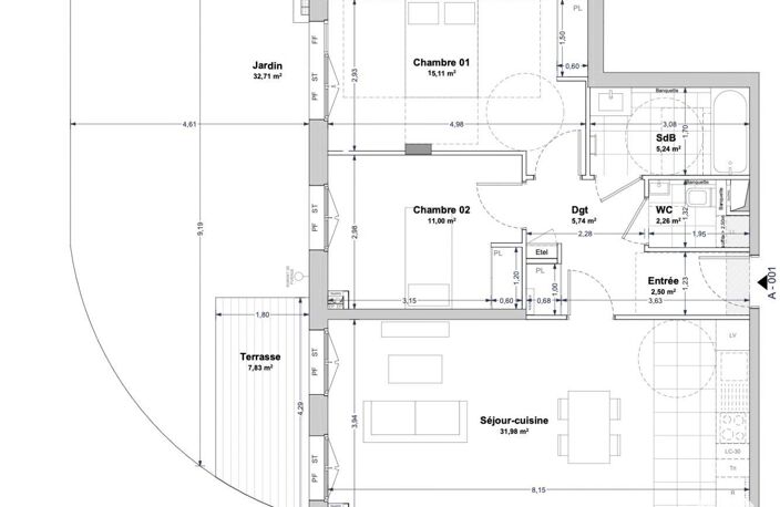 Vente Appartement 3 pièces — photo 2