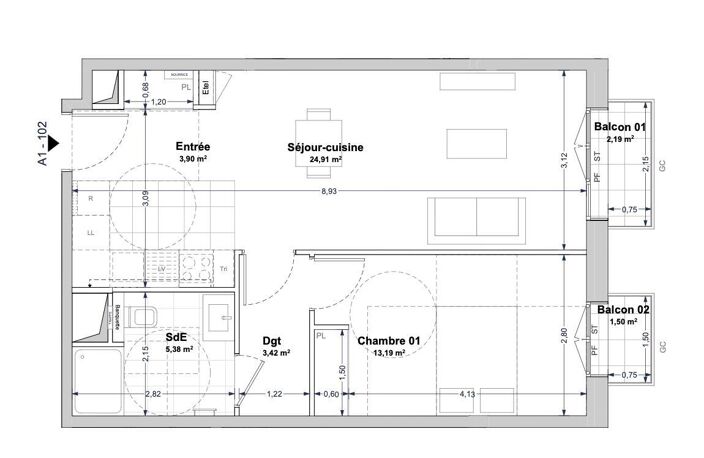 Vente Appartement 2 pièces — photo 2