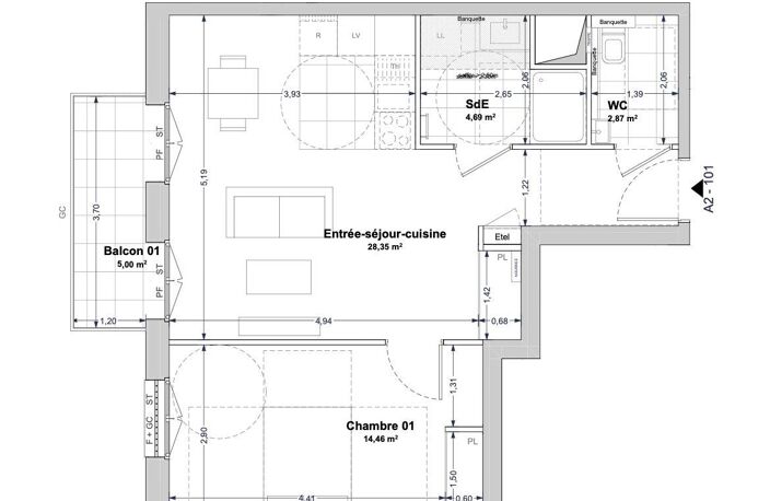 Vente Appartement 2 pièces — photo 2