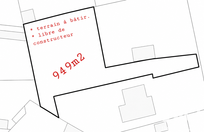 Vente Terrain à bâtir 949 m&sup2; — photo 2