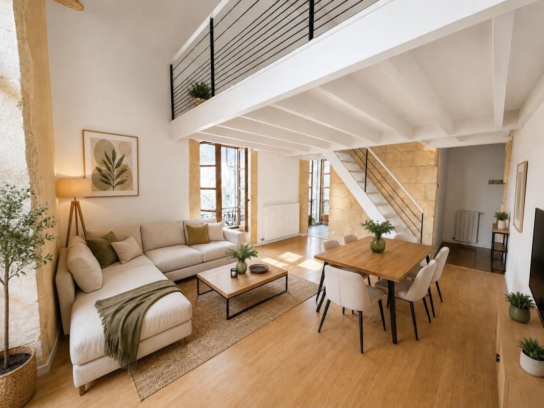 Charme et extérieur en plein centre de Calvisson – Appartement 57 m² + Mezzanine