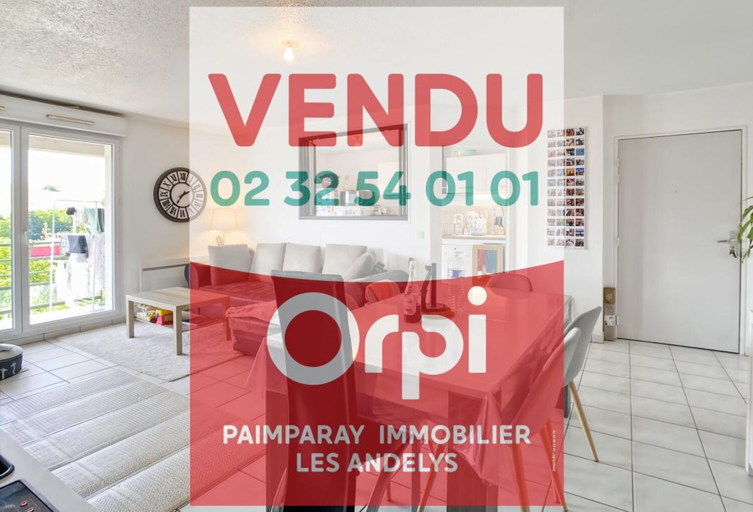 VENDU - Appartement F3 - 67 m² - Balcon + 2 parking - Les Andelys — photo 1