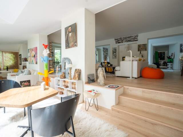 Vue carte postale sur la Maine : Maison atypique et appartement séparé de 300 m2 jouant sur les volumes, la lumière et les perspectives — photo du bien