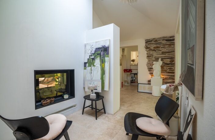 Vue carte postale sur la Maine : Maison atypique et appartement séparé de 300 m2 jouant sur les volumes, la lumière et les perspectives — photo 5