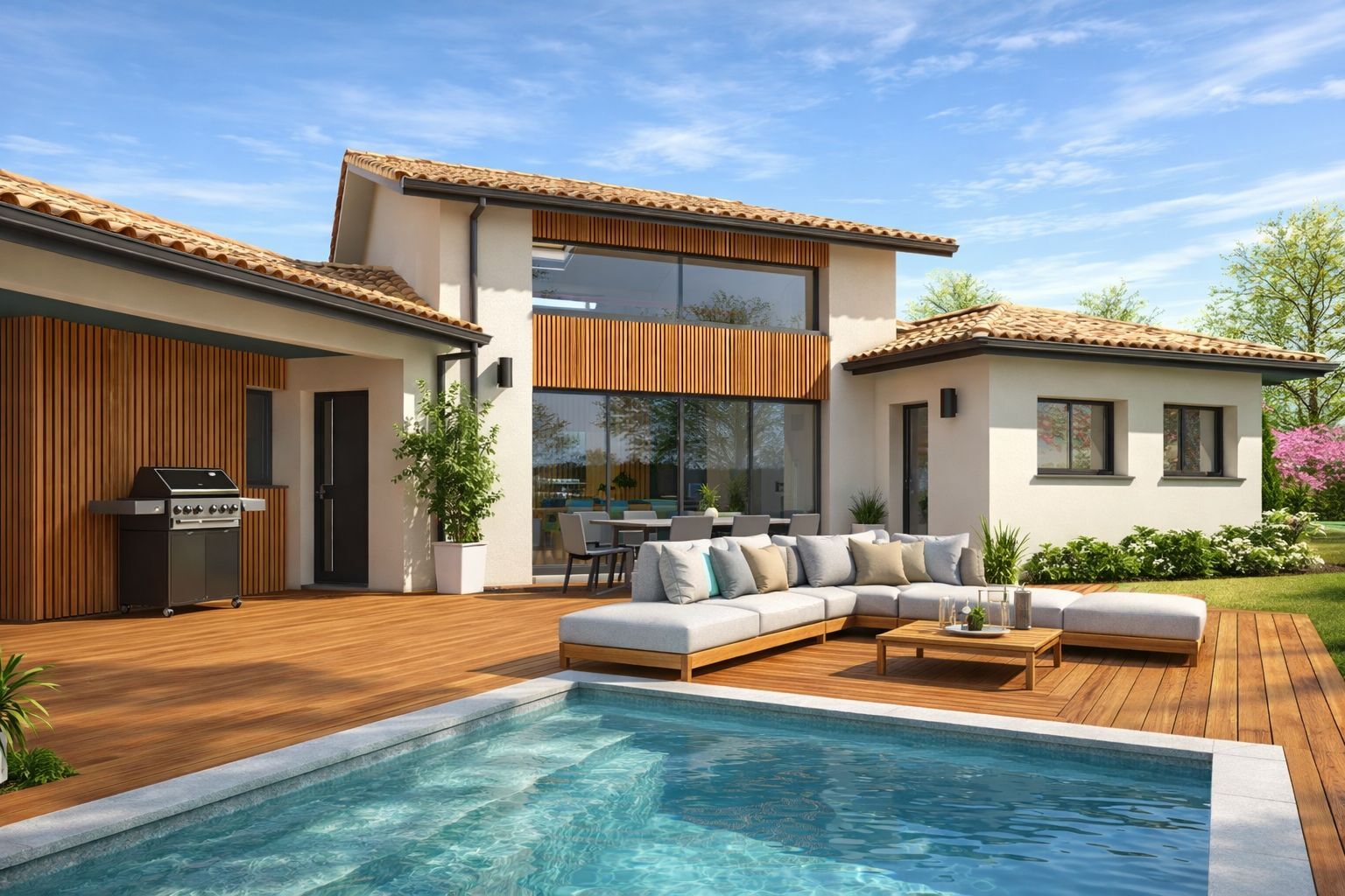 Projet de construction d'une maison 140 m² avec terrain à SAINT-PARDON-DE-CONQUES (33)